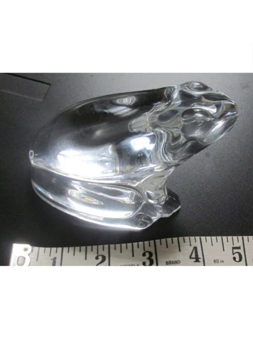 Double Signed 👀  Large 4" Baccarat 🐸 Crystal FROG